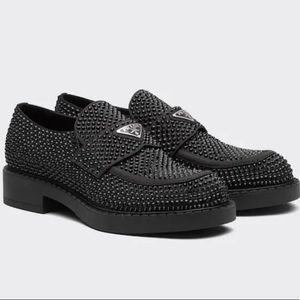 Prada authentic loafers with crystals